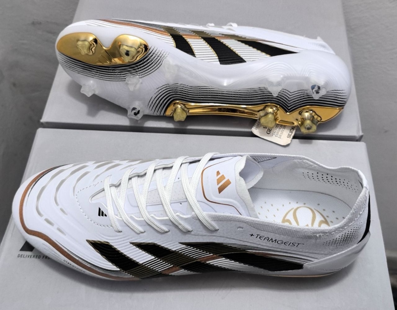 adidas Predator Teamgeist Football Cleats Men White Red Yellow S - photo 5
