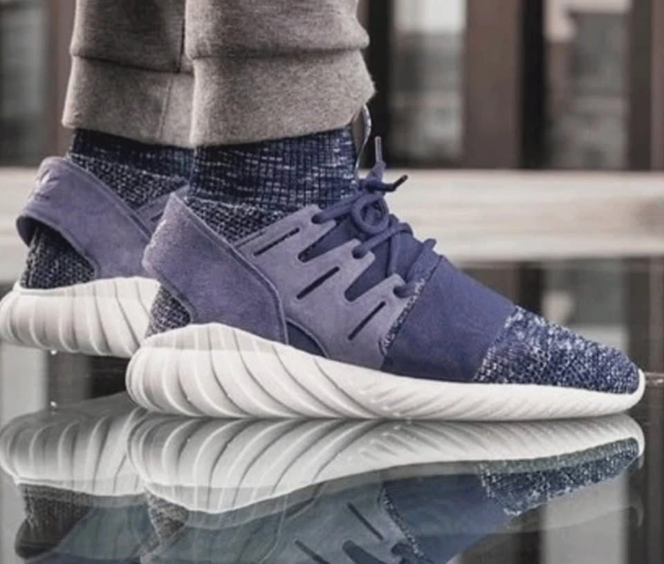 9.5 Adidas Originals Men's Tubular Doom PK Sneakers - Blue - photo 2