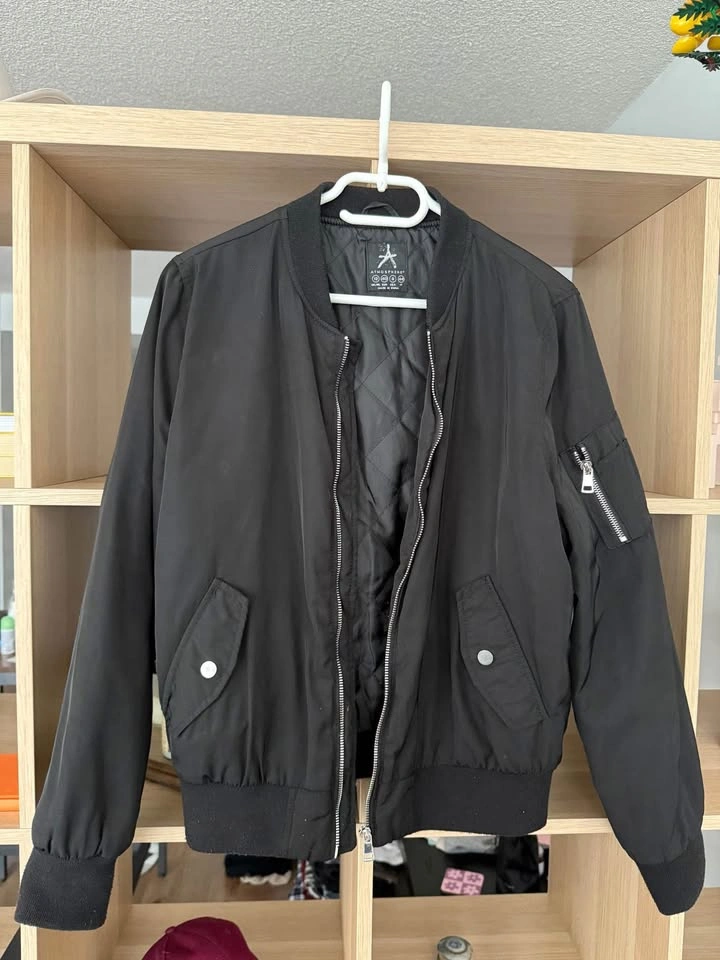 Black bomber jacket