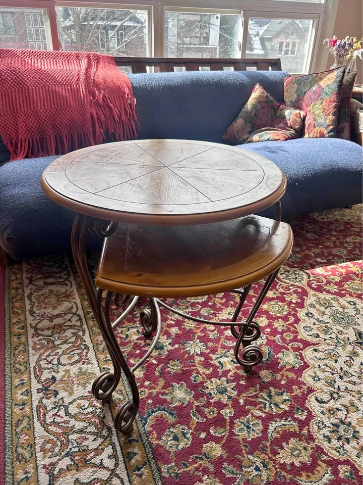 Nesting Table Set of 2 – Wood & Metal
