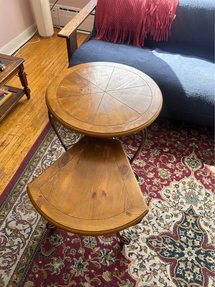 Nesting Table Set of 2 – Wood & Metal - photo 2