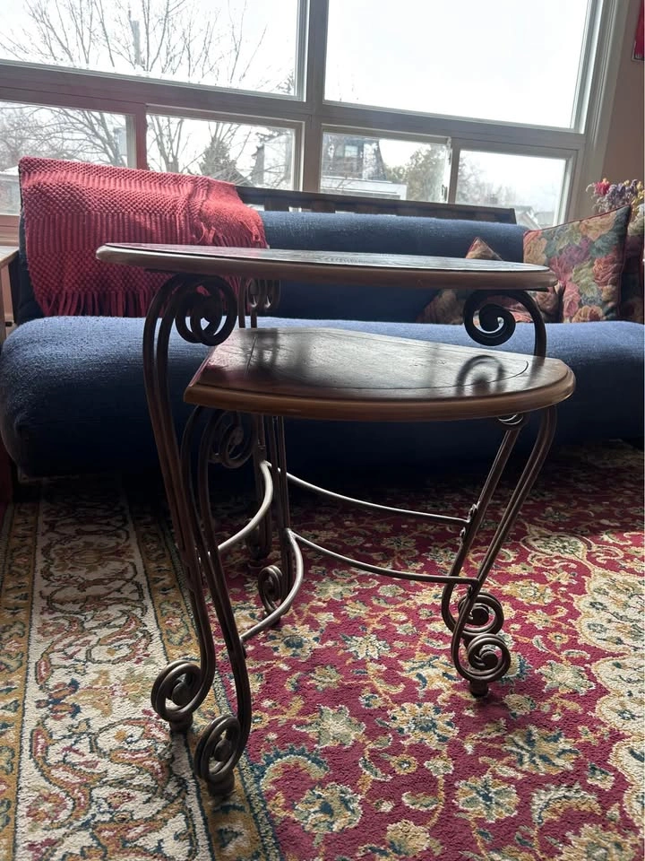 Nesting Table Set of 2 – Wood & Metal - photo 3