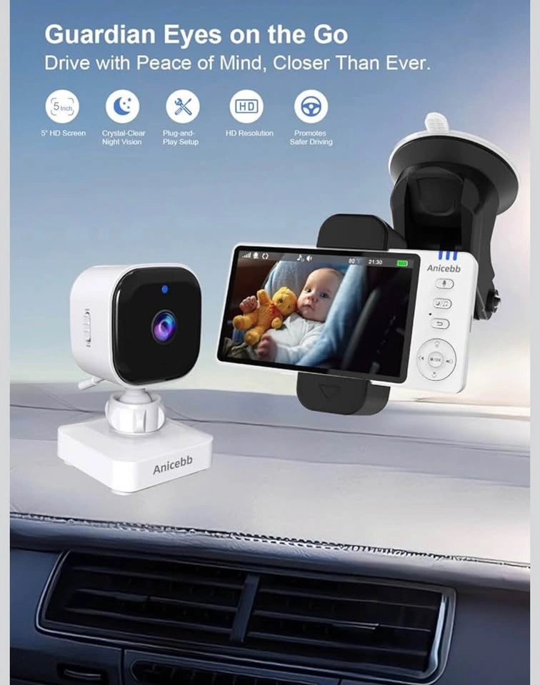 5” Baby Car Monitor (No WiFi Needed) - photo 5