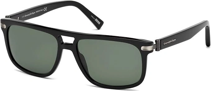 LIKE NEW ERMENEGILDO ZEGNA Men's SUNGLASSES Polarized Black 57MM