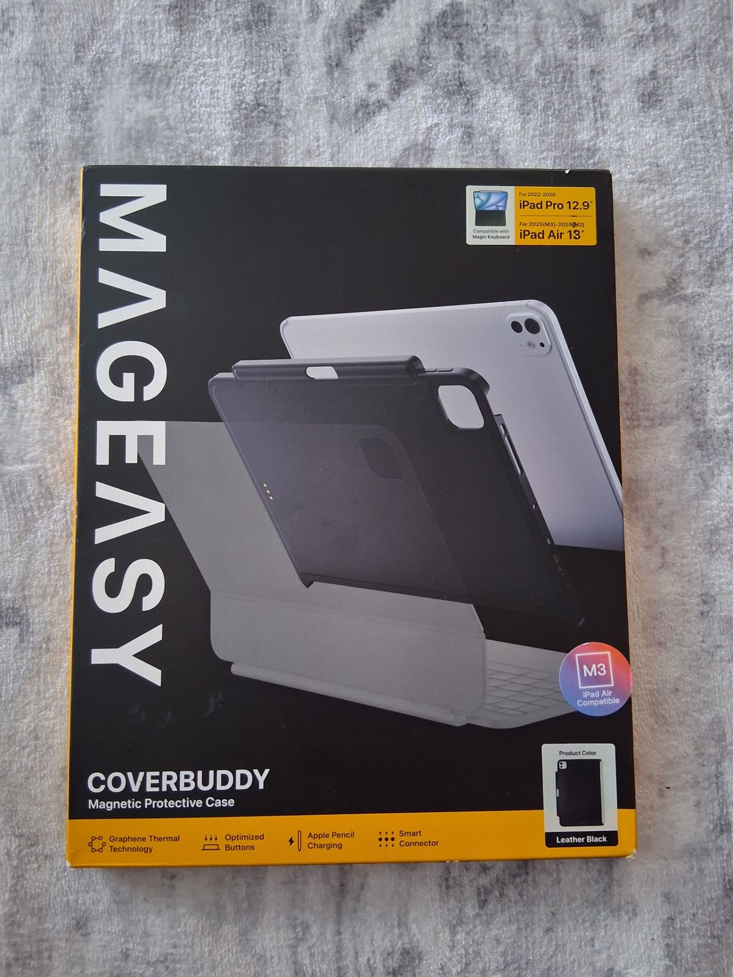 Mageasy Cover Buddy Magnetic Leather Case for iPad Pro 12.9" / A
