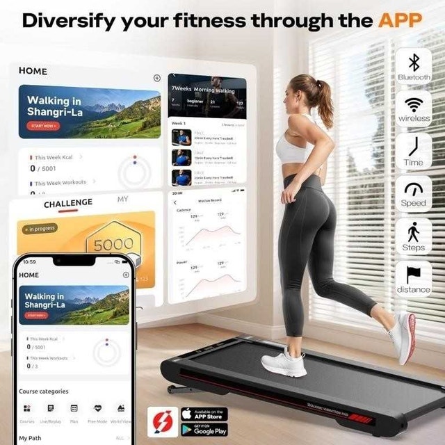 SPERAX 4-IN-1 WALKING VIBRATION PAD TREADMILL - photo 2
