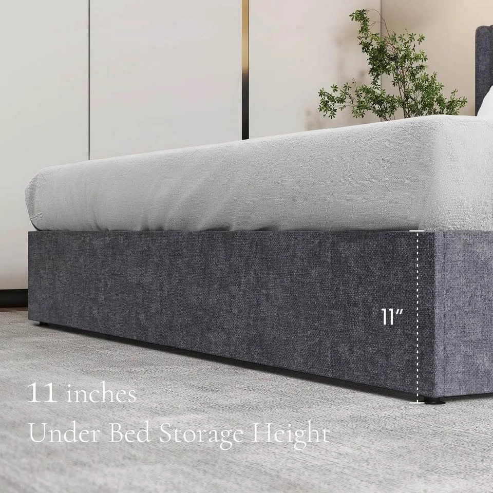 King Upholstered Hydraulic Storage Bed - BRAND NEW - photo 2