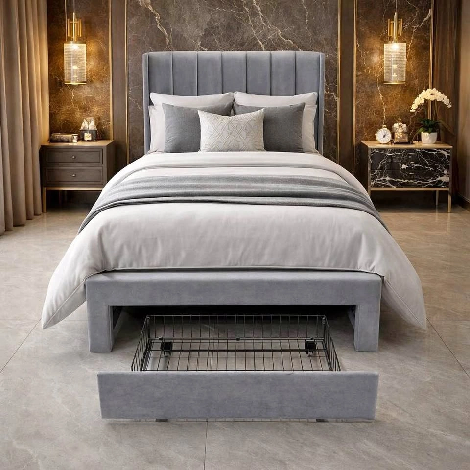 Twin Upholstered Platform Bed with Storage - BRAND NEW