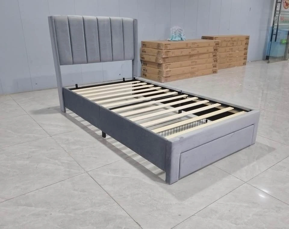 Twin Upholstered Platform Bed with Storage - BRAND NEW - photo 2