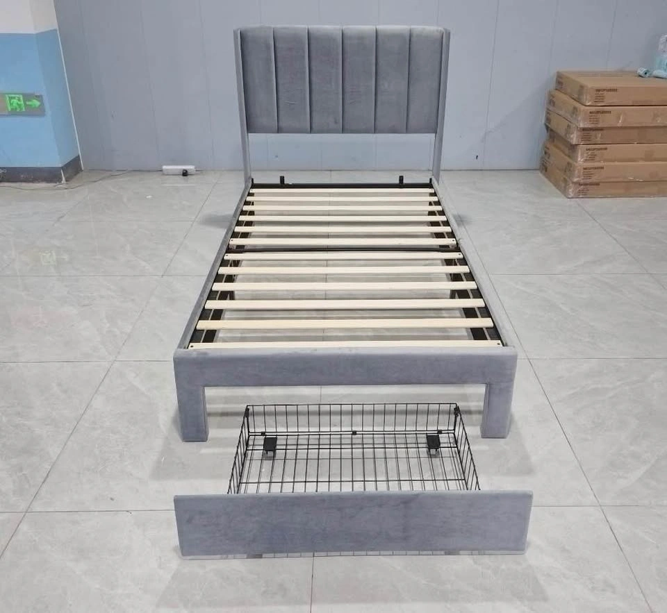 Twin Upholstered Platform Bed with Storage - BRAND NEW - photo 4