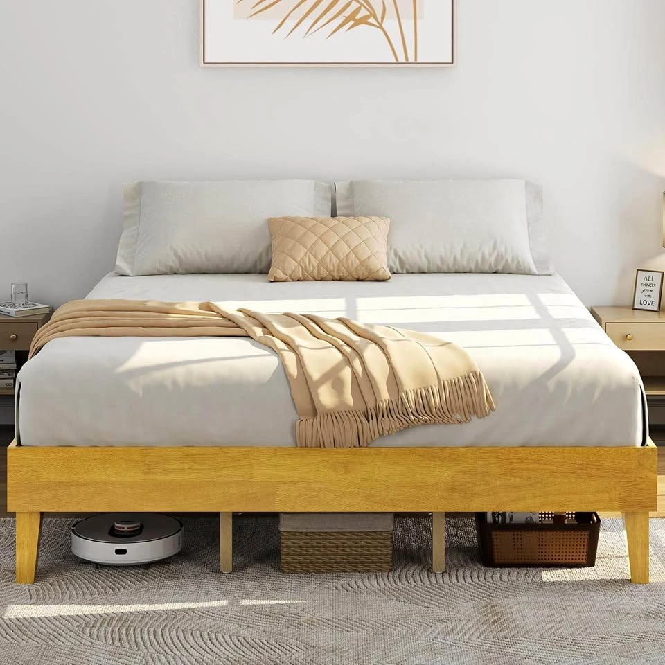 King Wooden Platform Bed