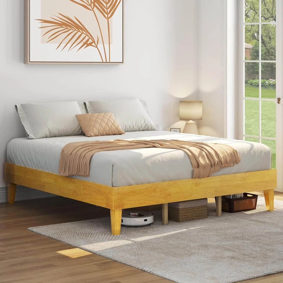 King Wooden Platform Bed - photo 3