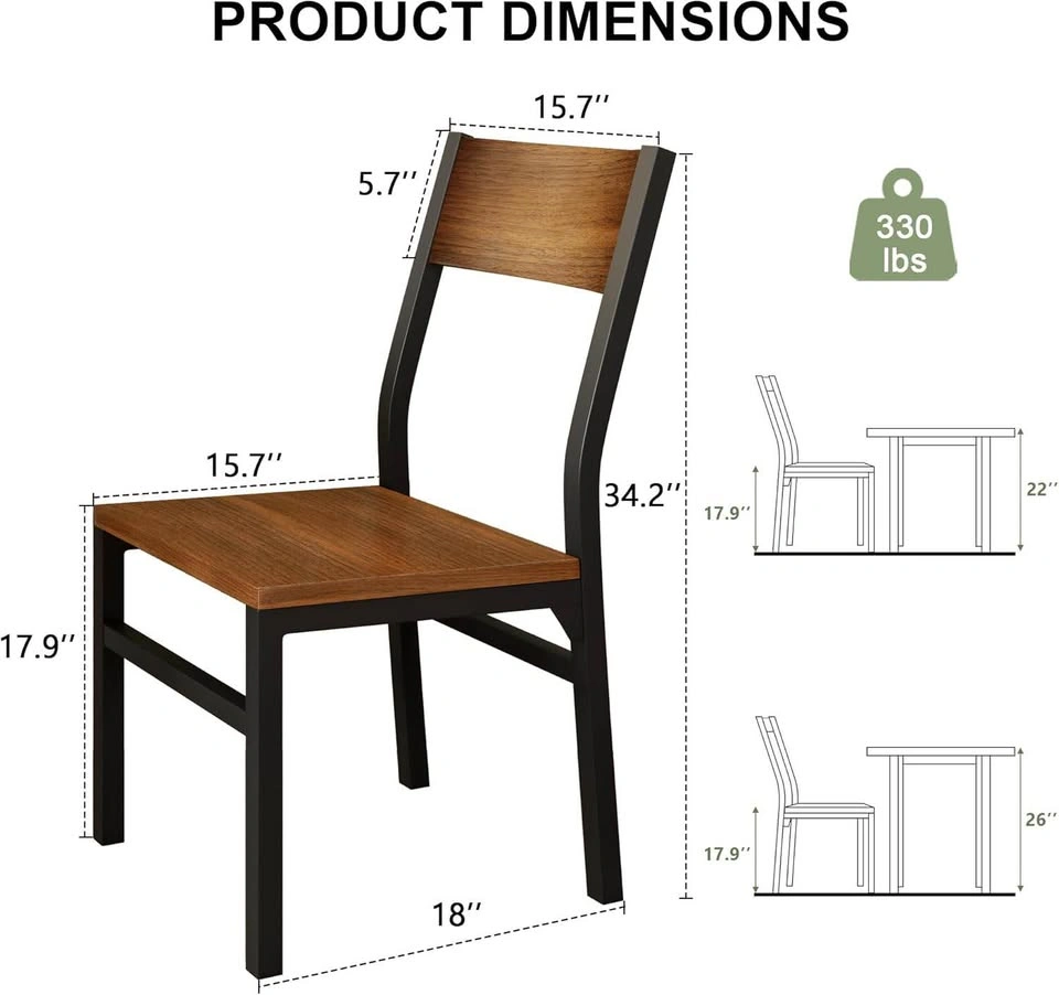 7pcs Dining Set with Wooden Table and 6 Chairs - BRAND NEW - photo 3