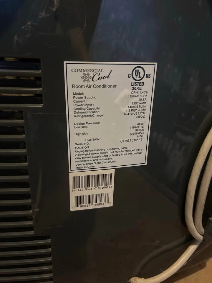 Commercial Cool 14000 BTU Portable AC - CPN14XC9 - photo 2