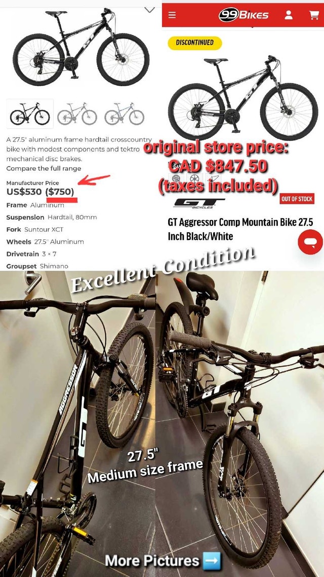 ✅️ (DEAL!) Bike, Mountain, GT Aggressor Comp, Shimano, 27.5