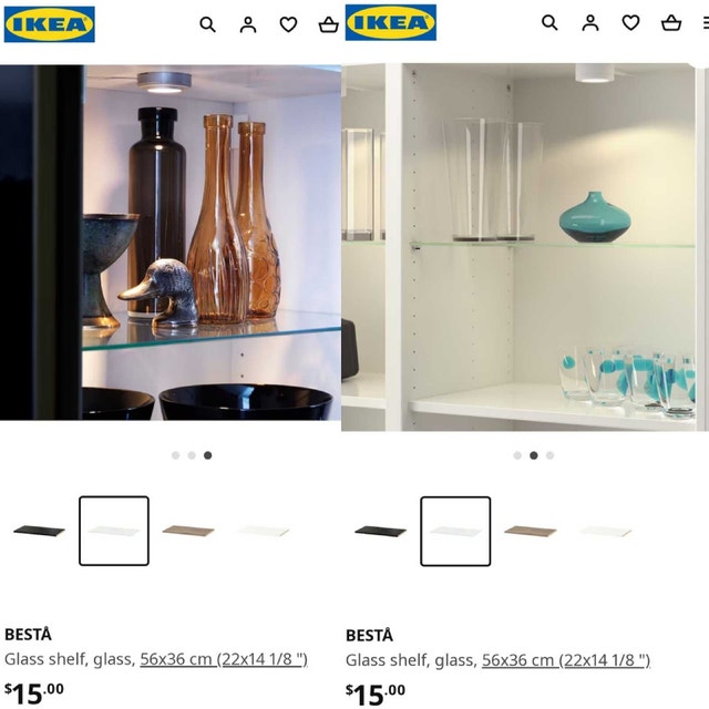 ✴️ 5Pcs IKEA BESTÅ Glass shelf Glass 56x36 cm (22x14 1/8") - photo 2