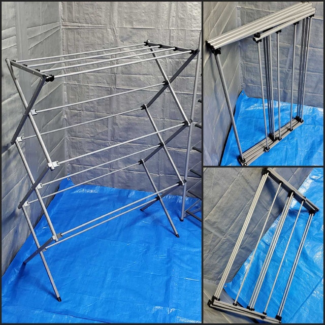 ▶️ Carbon Steel Drying Rack, Foldable, Grey (Hone-Can-Do) - photo 3