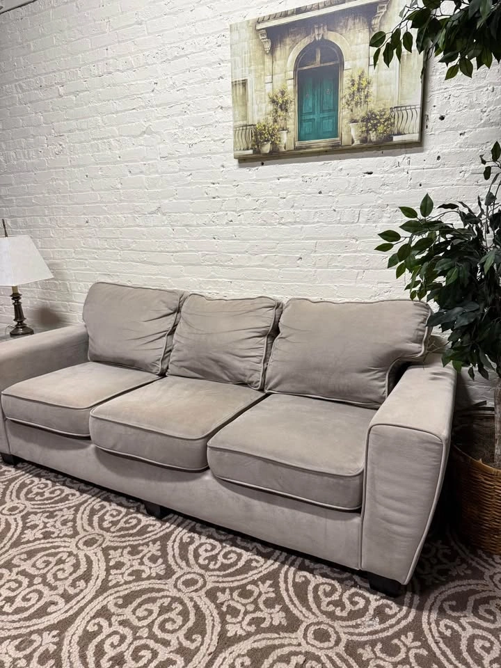 Tan 3 Seater Couch (Free Delivery) - photo 2