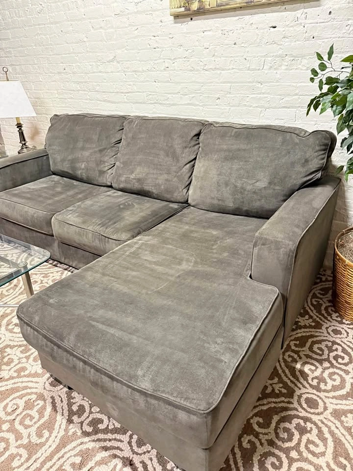 Dark Gray Sectional Couch (Free Delivery)