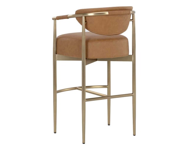 Sunpan Heloise Counter Stool – Set of Two (Milliken Cognac) - photo 2