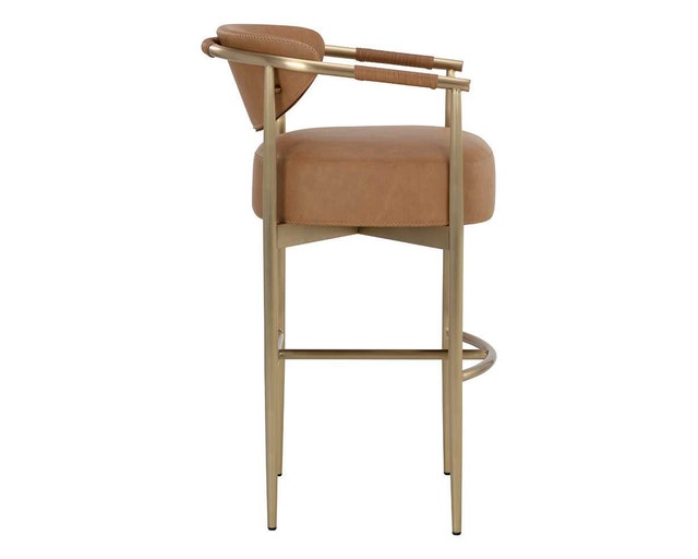 Sunpan Heloise Counter Stool – Set of Two (Milliken Cognac) - photo 3