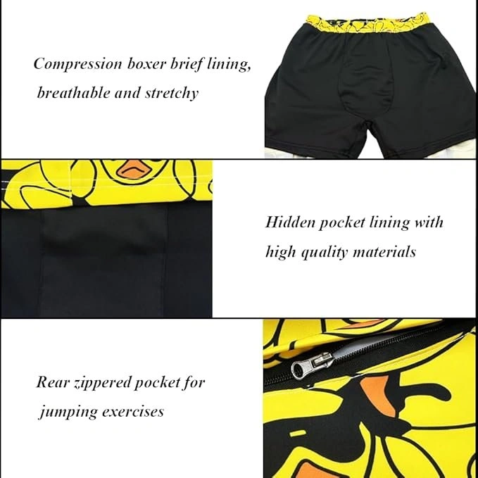 Men's Swim Trunks w/ Compression Liner & Pockets - BRAND NEW - X - photo 2