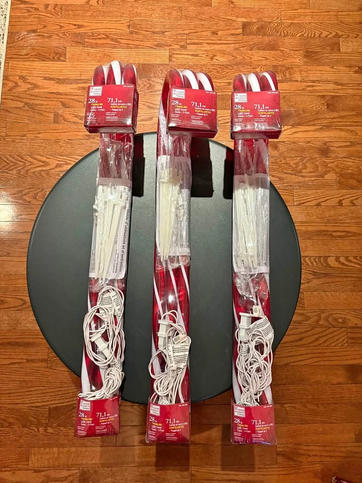 LED Light Up Candy Cane 3 Pack