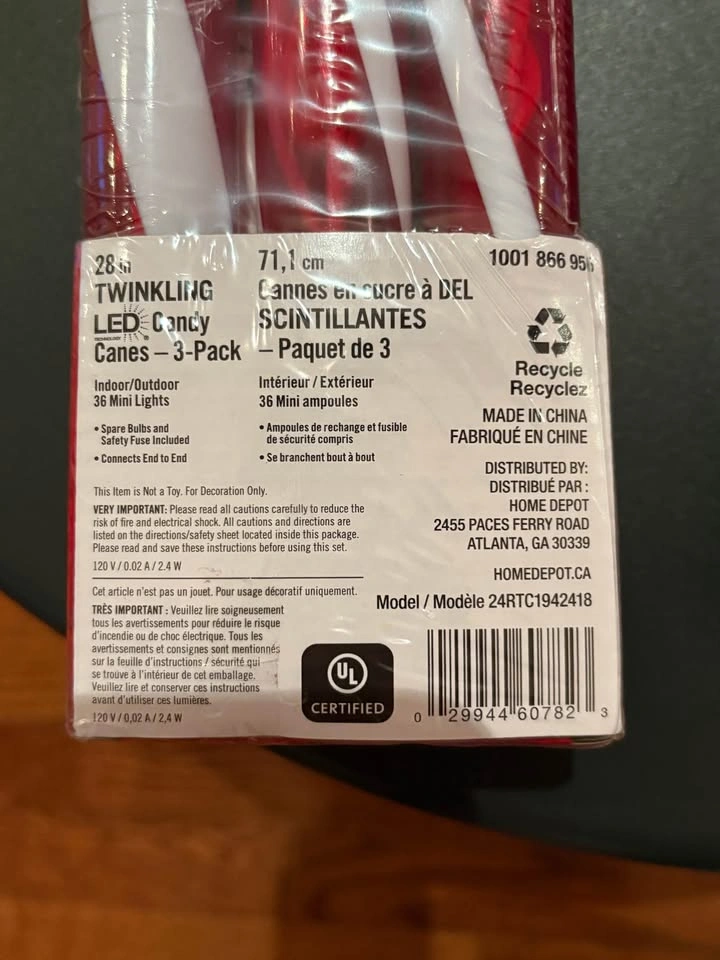 LED Light Up Candy Cane 3 Pack - photo 4