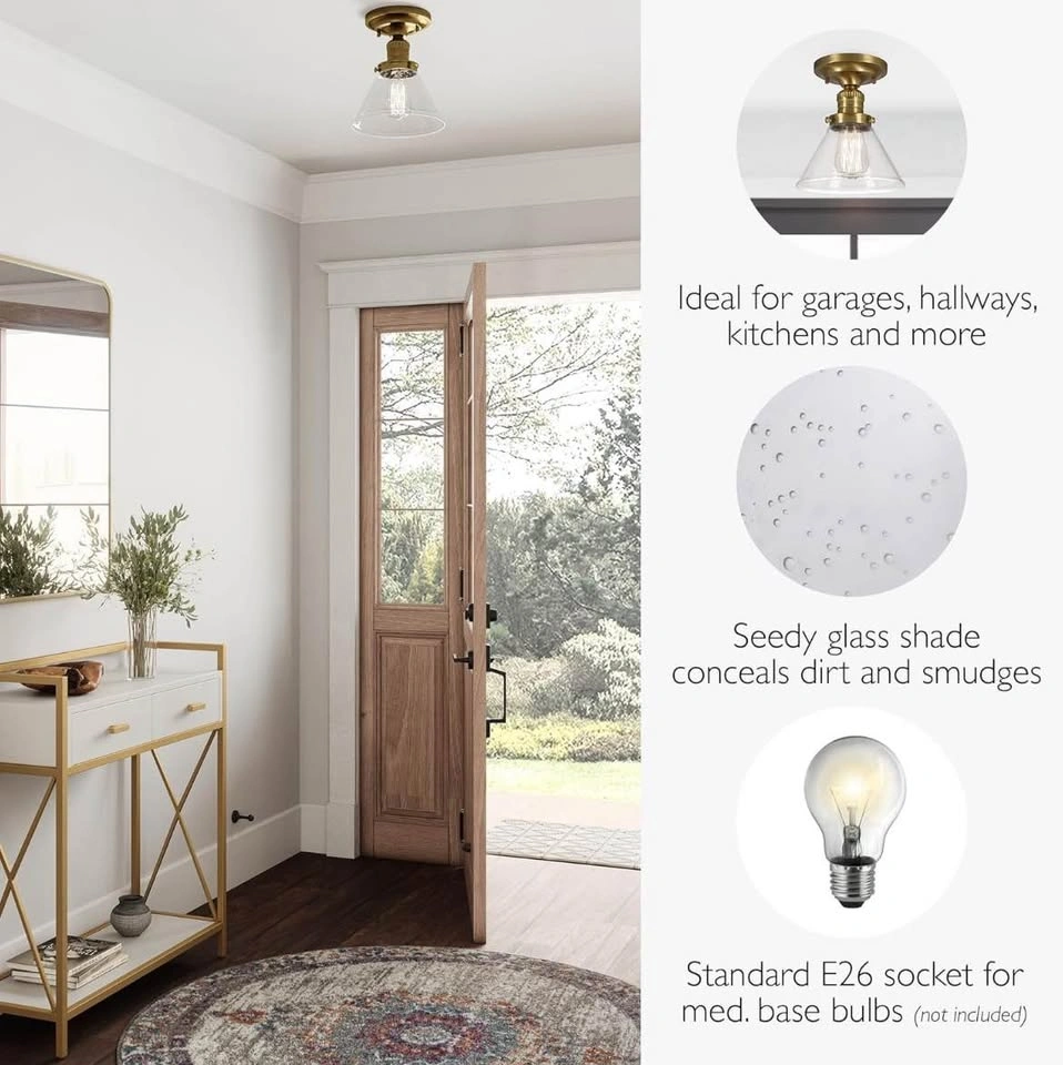 Augustin 8 Contemporary Satin Gold Semi-Flush Dimmable Light - photo 3