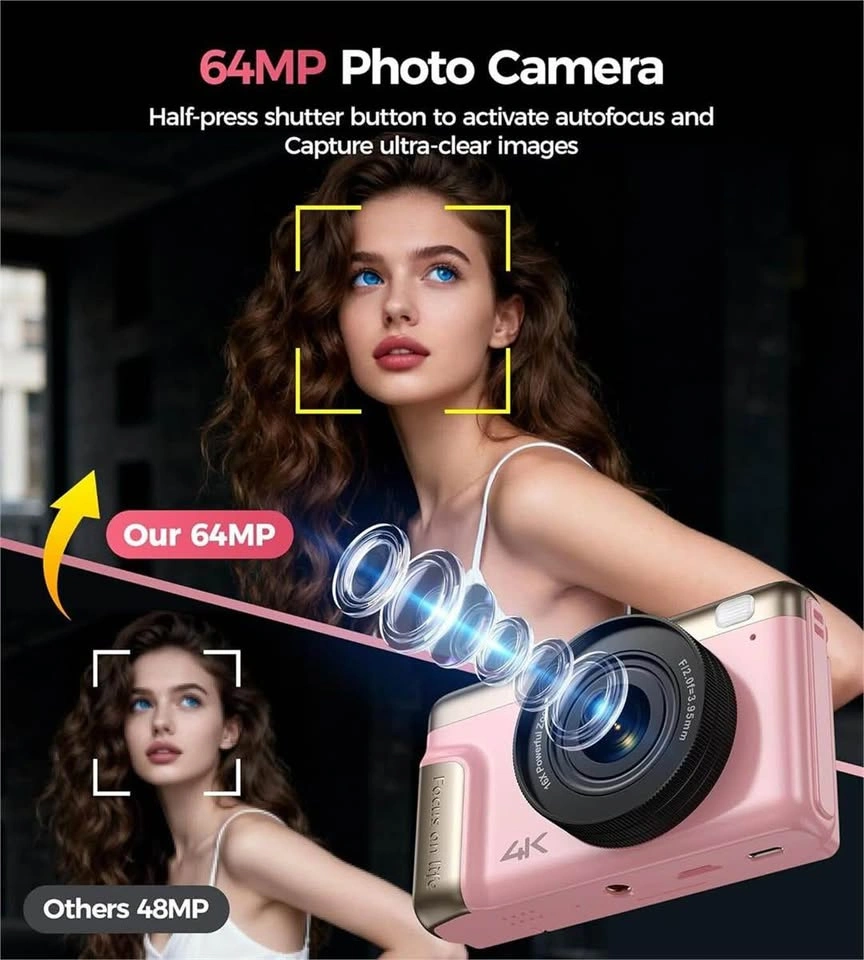 QIUOIO Digital Camera 4K for Photography - photo 5
