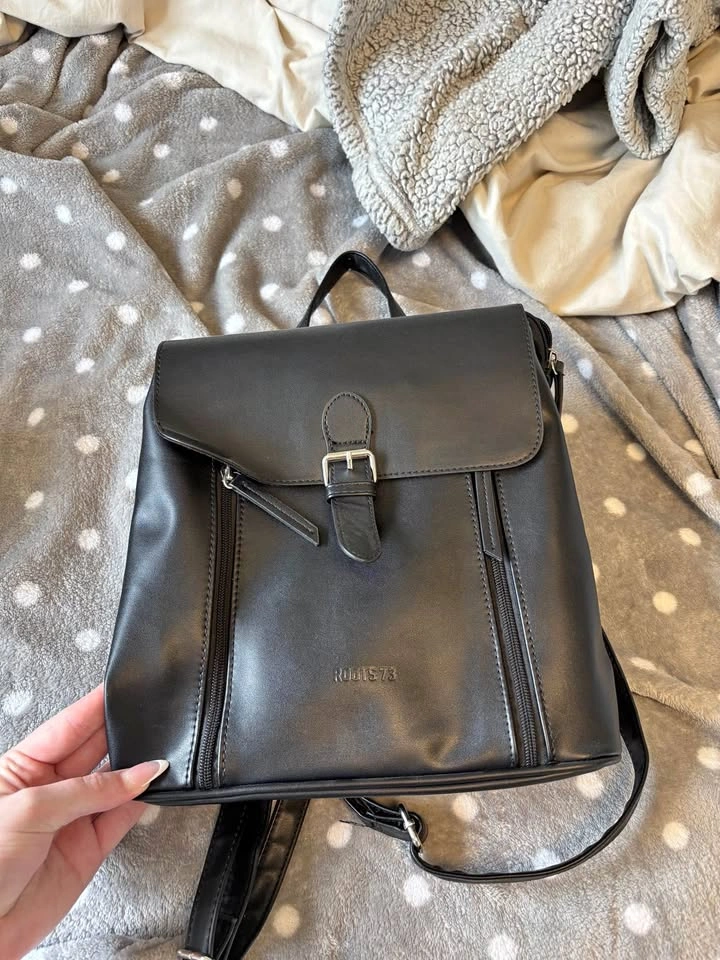 Roots 73 Leather Knapsack Backpack