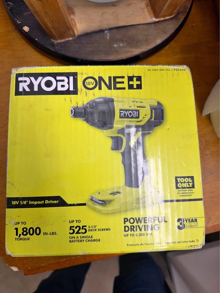 Ryobi ONE+ 18V Cordless 1/4 in. Impact Driver (Tool Only)