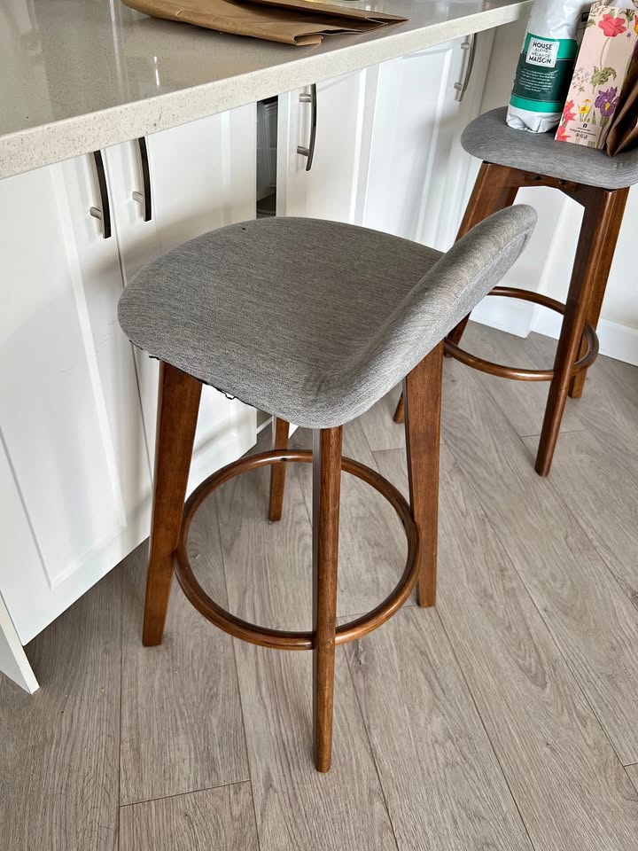 2 Grey Bar stools