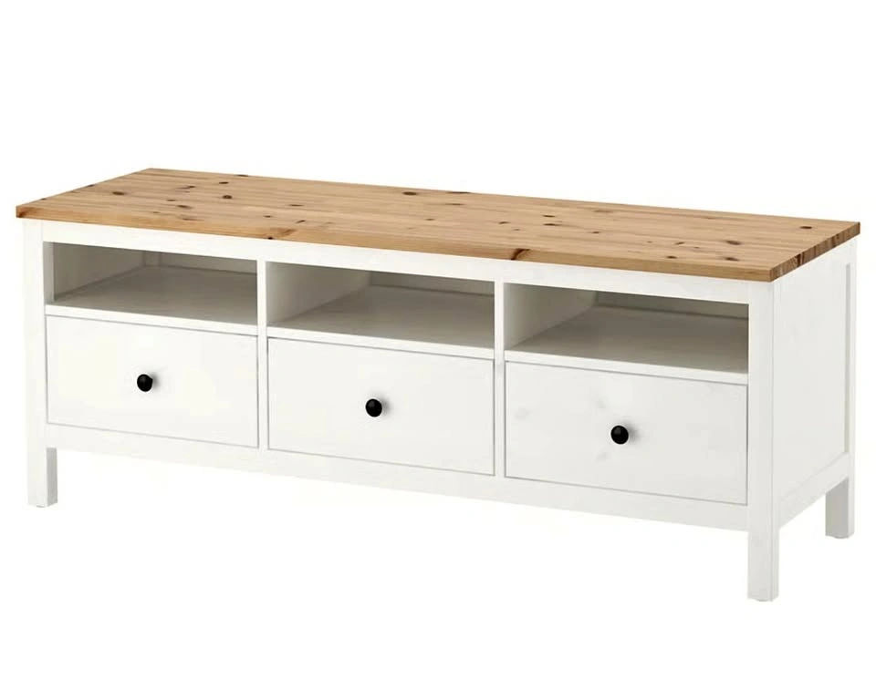 IKEA HEMNES TV Unit – White Stain/Light Brown