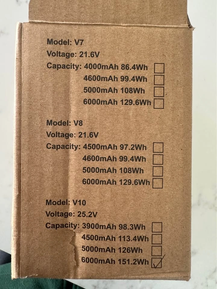 Dyson V10 Replacement Battery - Yaber V10 6000mAh - photo 3