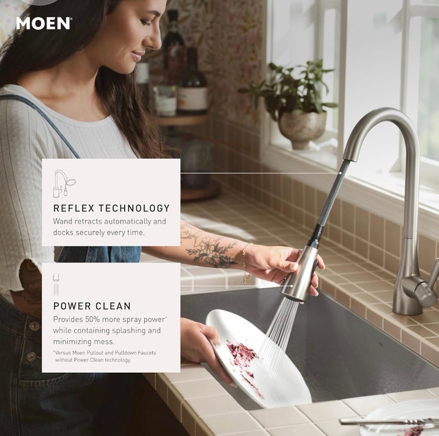 Brand New Moen Brantford Hands-Free Kitchen Faucet - photo 3