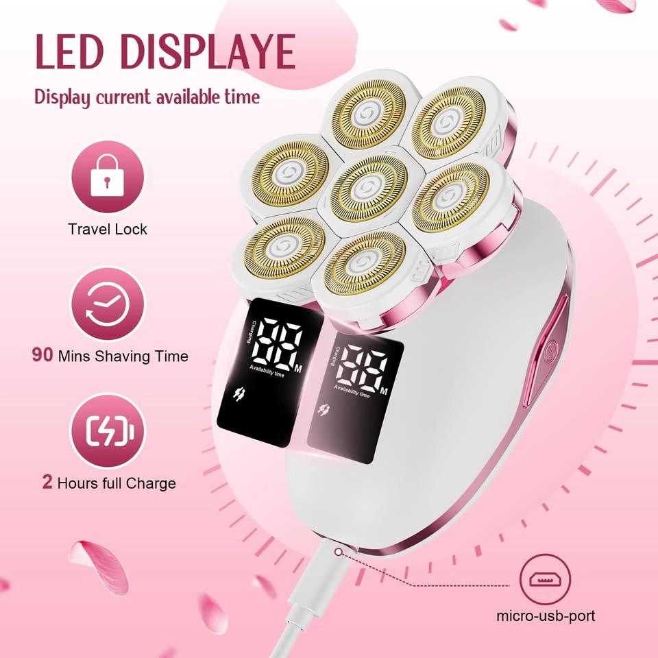 7D Electric Shaver for Women - Waterproof Rechargeable - photo 2