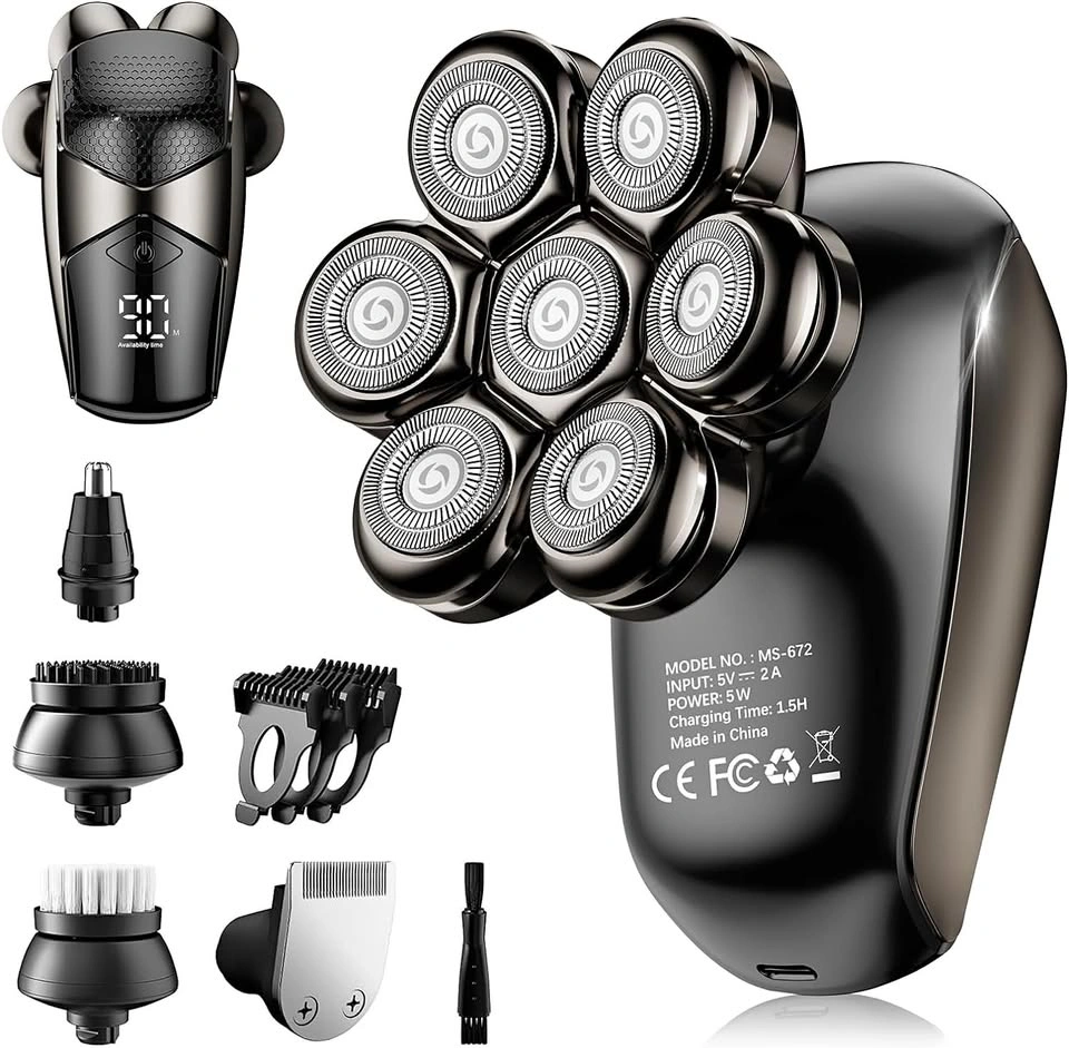 5-in-1 Electric Shaver Grooming Kit 7-Blade Waterproof