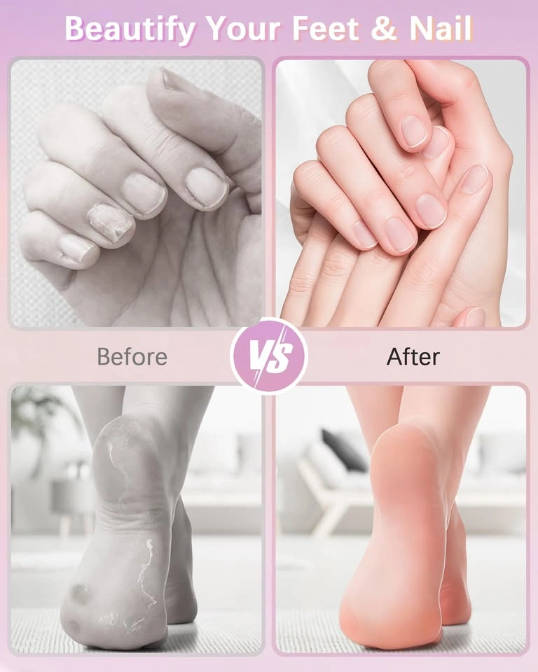 Pink Cordless Electric Callus Remover 2-in-1 Nail Foot Care - photo 4