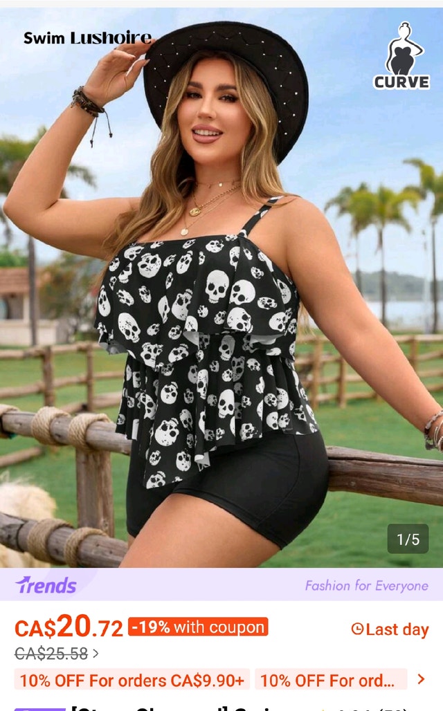 Skull Tankini 2xl