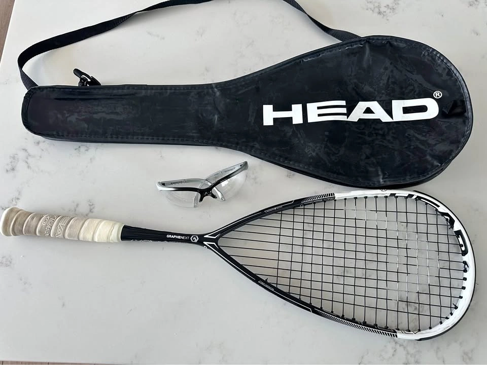 HEAD Graphene XT Cyano 120 Squash Racquet Set w/ Case & Glasses