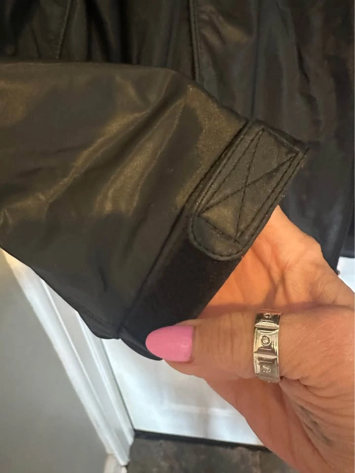 Braetan Shiny Black Zip-Up Jacket women’s 18/20 - photo 4