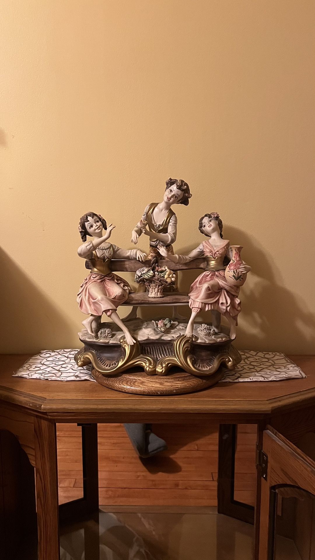 Beautiful Ceramic Figurine Made in Italy, 16" x 16"