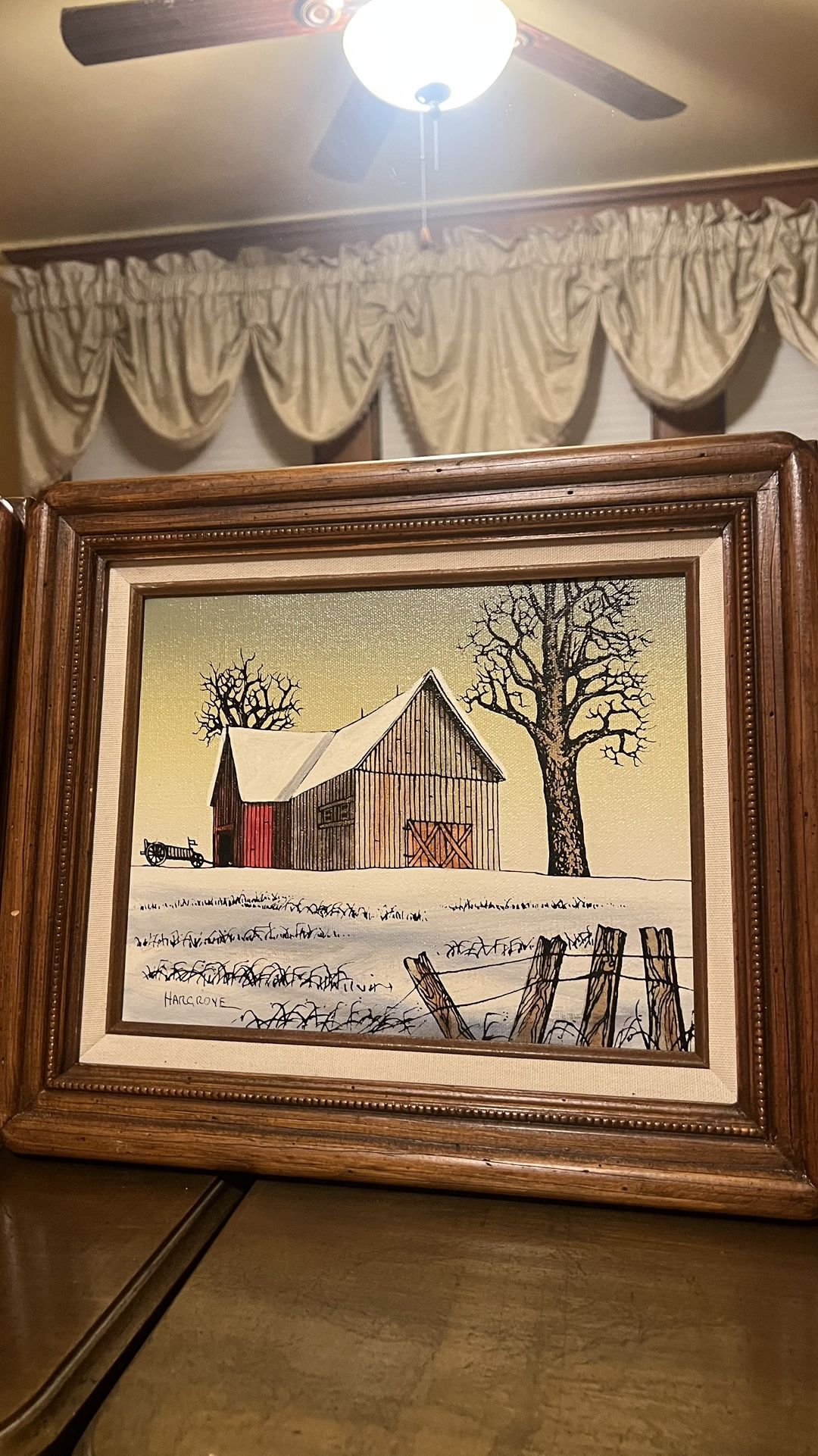 4 Paintings in Wooden Frames (13" x 11") - $20 - photo 2