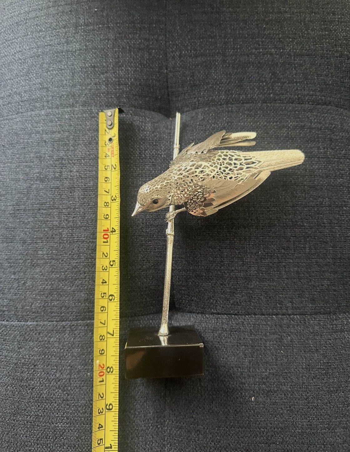 Vintage Silvered Reed Warbler - photo 2