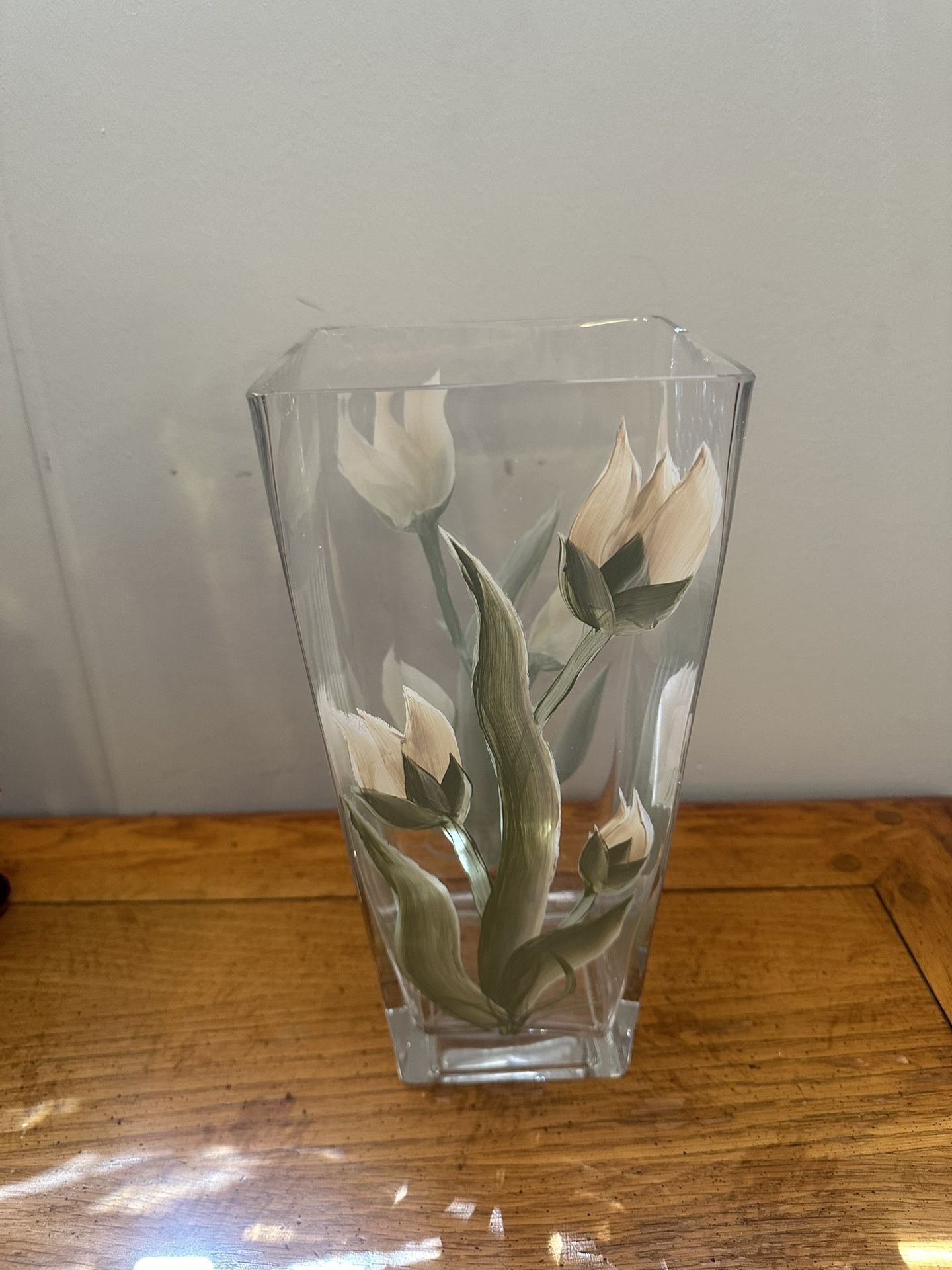 Hand-Painted Glass Vase