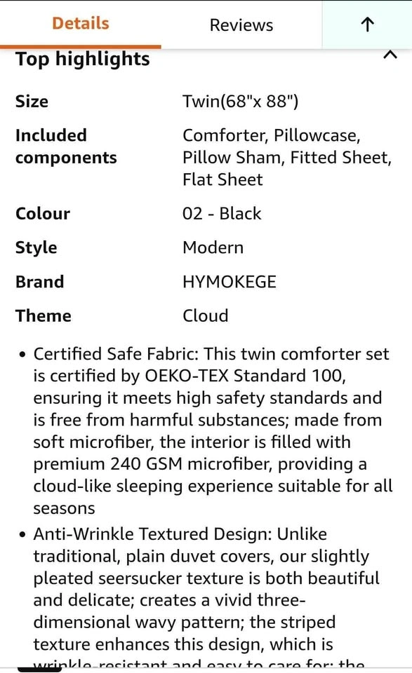 New Luxury Twin Size Comforter Set - 7 Pieces (Brand New), Navy - photo 4