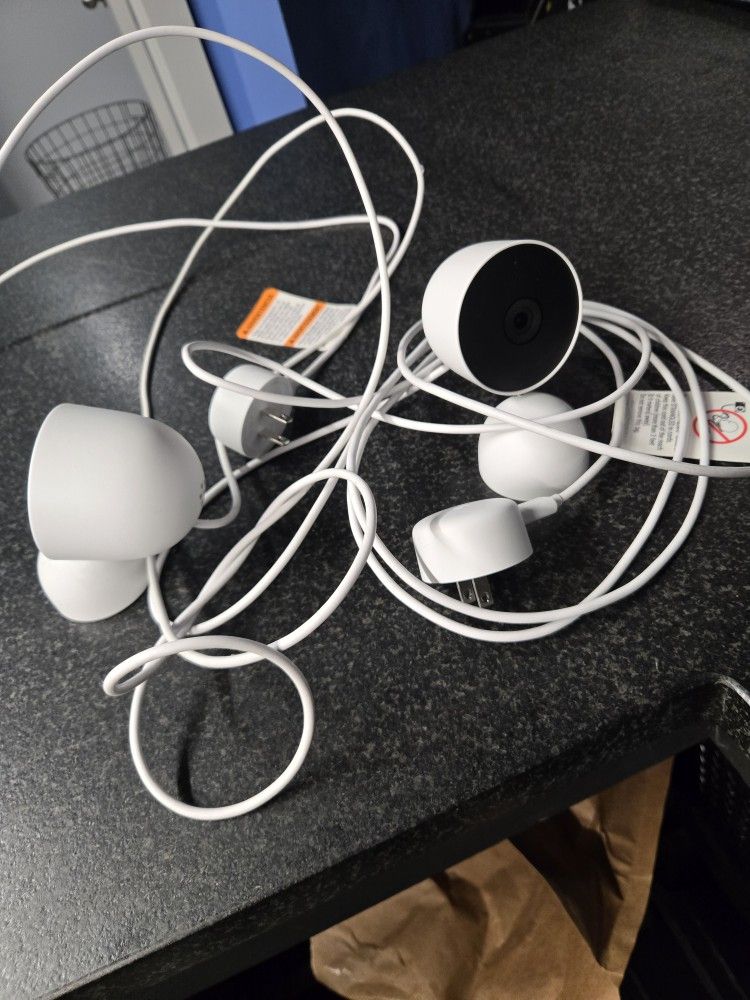 3 Google wired cameras