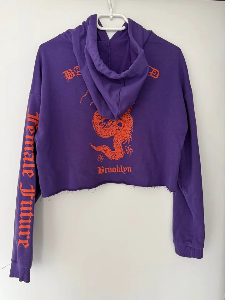 Graphic cropped hoodie | Size Small