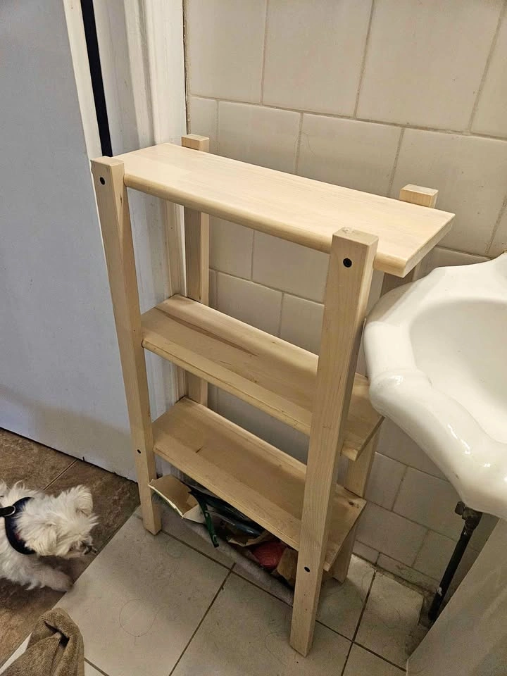 Bathroom shelf stand
